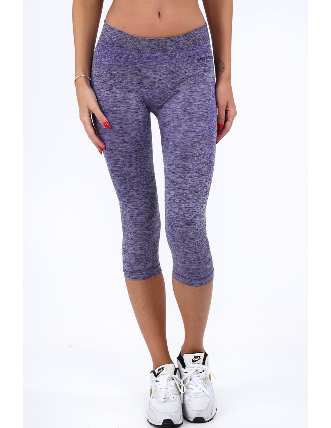 Purple 3/4 fitted sports leggings MR81183 - Online store - Boutique